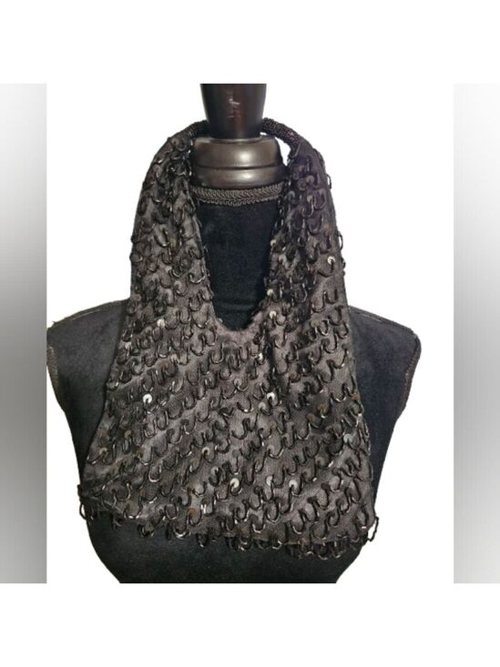 Handbags - Elegant Black Textured Women's Bag